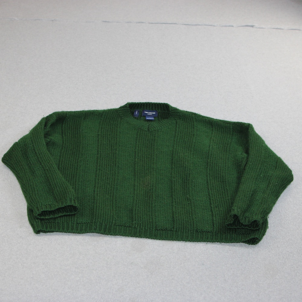 Vintage The Limited Wool Sweater Women Large Green Oversize Heritage Academia